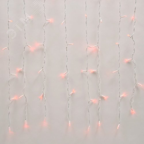 Гирлянда Занавес светодиодный с эффектом мерцания 3х2 м Соединяемый 240 светодиодов красный свет белый провод ULD-C2030-240/TWK RED IP67 - фото 2