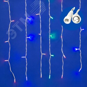 Гирлянда Занавес светодиодный с эффектом мерцания 3х2 м Соединяемый 240 светодиодов разноцветный свет белый провод ULD-C2030-240/TWK MULTI IP67 - фото 2