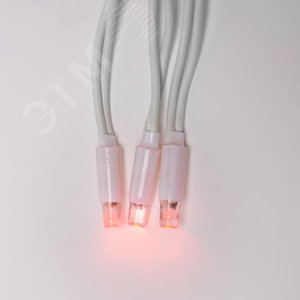 Гирлянда Занавес светодиодный со статическим свечением 3х2 м соединяемый 240 светодиодов красный свет белый провод ULD-C2030-240/SWK RED IP67 - фото 5