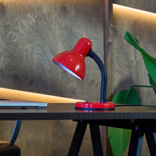 Светильник настольный. Цоколь Е27. Механический выключатель. Красный - фото 5