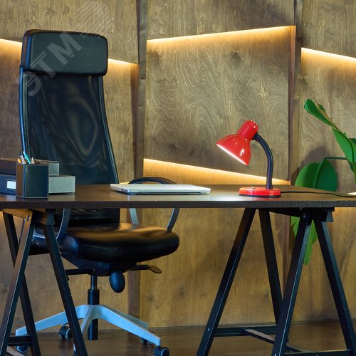 Светильник настольный. Цоколь Е27. Механический выключатель. Красный - фото 6