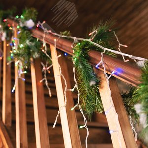 Бахрома светодиодная с контроллером 3 м 200 светодиодов разноцветный свет прозрачный провод ULD-B3010-200/DTA MULTI IP20 - фото 4