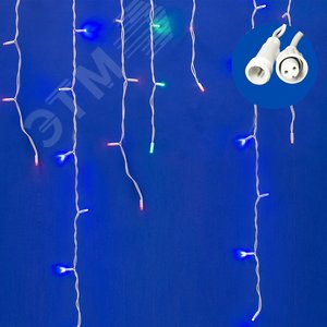 Бахрома светодиодная с эффектом мерцания 3 м соединяемая 200 светодиодов разноцветный свет белый провод ULD-B3010-200/TWK MULTI IP67 - фото 2