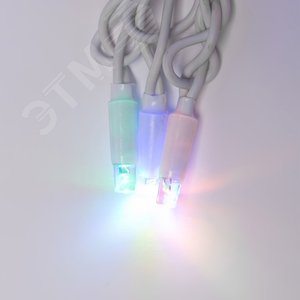 Бахрома светодиодная с эффектом мерцания 3 м соединяемая 200 светодиодов разноцветный свет белый провод ULD-B3010-200/TWK MULTI IP67 - фото 3