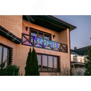 Бахрома светодиодная с эффектом мерцания 3 м соединяемая 200 светодиодов разноцветный свет белый провод ULD-B3010-200/TWK MULTI IP67 - фото 6