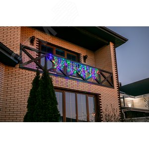 Бахрома светодиодная с эффектом мерцания 3 м соединяемая 200 светодиодов разноцветный свет белый провод ULD-B3010-200/TWK MULTI IP67 - фото 7