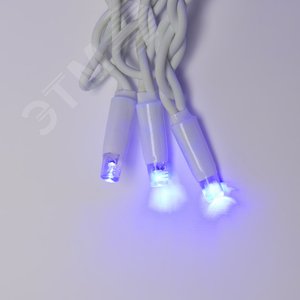 Бахрома светодиодная со статическим свечением 3м соединяемая 200 светодиодов синий свет белый провод ULD-B3010-200/SWK BLUE IP67 - фото 3