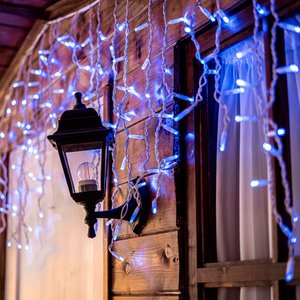 Бахрома светодиодная со статическим свечением 3м соединяемая 200 светодиодов синий свет белый провод ULD-B3010-200/SWK BLUE IP67 - фото 5