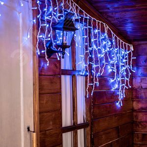 Бахрома светодиодная со статическим свечением 3м соединяемая 200 светодиодов синий свет белый провод ULD-B3010-200/SWK BLUE IP67 - фото 6