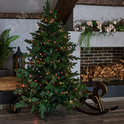 Гирлянда с контроллером 5 м 100 миниламп накаливания разноцветный свет зеленый провод UDL-S0500-100/DGA MULTI IP20 MINI - фото 9