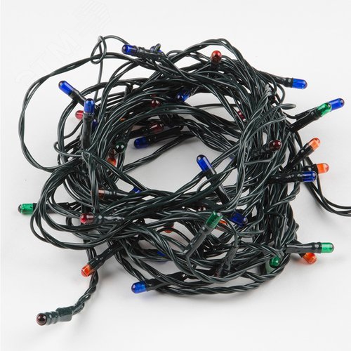 Гирлянда с контроллером 5 м 50 миниламп накаливания разноцветный свет зеленый провод UDL-S0500-050/DGA MULTI IP20 MINI - фото 2