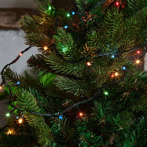 Гирлянда с контроллером 5 м 50 миниламп накаливания разноцветный свет зеленый провод UDL-S0500-050/DGA MULTI IP20 MINI - фото 8