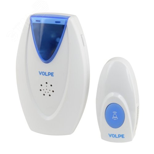 UDB-Q028 W-R1T1-16S-80M-WH Звонок беспроводной. 16 мелодий. Световая индикация. Радиус действия 80 метров. Блистерная упаковка. Белый. ТМ Volpe - фото 2