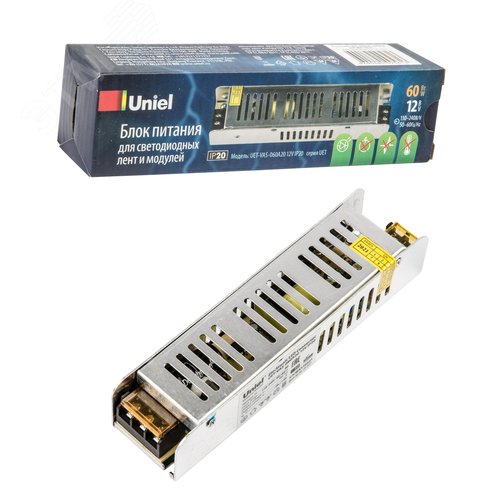 Блок питания 60Вт 12В Металлический корпус UET-VAS-060A20 12V IP20 - фото 5