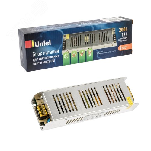 Блок питания 200Вт 12В Металлический корпус UET-VAS-200A20 12V IP20 - фото 5