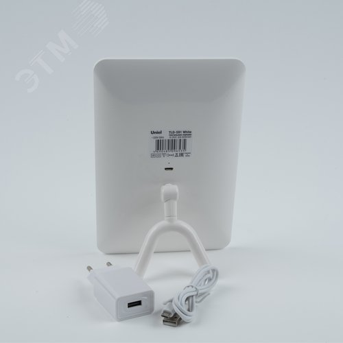 Светильник настольный-зеркало квадрат TLD-591 White 80Lm 6000К диммируемый с акк - фото 3