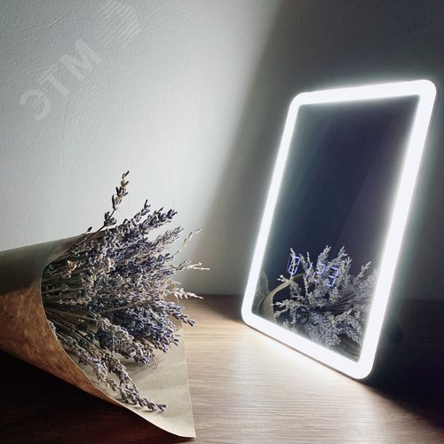 Светильник настольный-зеркало квадрат TLD-591 White 80Lm 6000К диммируемый с акк - фото 7