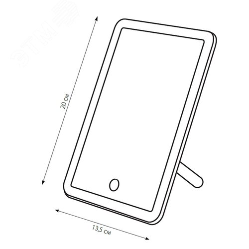 Светильник настольный-зеркало квадрат TLD-591 White 80Lm 6000К диммируемый с акк - фото 5