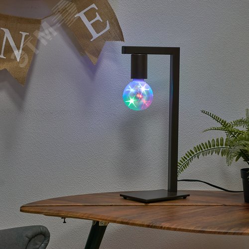 Светильник светодиодный Свечение 3D звёзды 220В Диаметр 8см ULI-Q308 1,5W/RGB/E27 ДИСКО ШАР 3D - фото 4