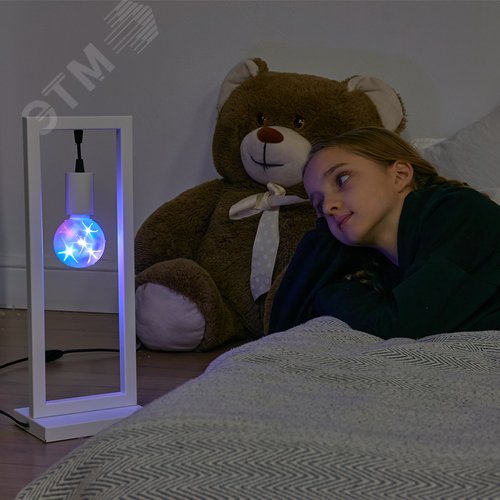 Светильник светодиодный Свечение 3D звёзды 220В Диаметр 8см ULI-Q308 1,5W/RGB/E27 ДИСКО ШАР 3D - фото 6