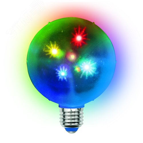 Светильник светодиодный Свечение 3D звёзды 220В Диаметр 10см ULI-Q310 1,5W/RGB/Е27 ДИСКО ШАР 3D - фото 2
