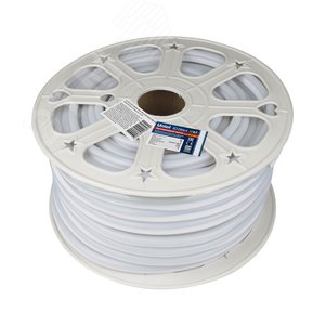 Лента светодиодная гибкий неон 8Вт/м 220В 6500K IP67 120 LED/м бобина 50м. в коробке - фото 2