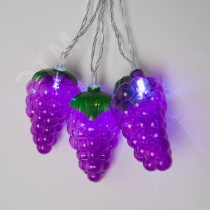 Гирлянда светодиодная на батарейках 2AA не в/к Виноград 4 м 10 светодиодов прозрачный провод ULD-S0400-010/STB/2AA WHITE IP20 GRAPES - фото 4