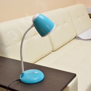 Светильник настольный TLI-228 BLUE E27 60W. ЦокольЕ27. Механический выключатель. Синий - фото 2