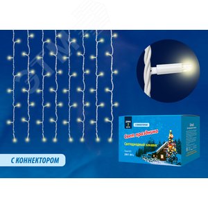 Гирлянда Занавес светодиодный с эффектом мерцания 3х2 м Соединяемый 240 светодиодов теплый белый провод - фото 1