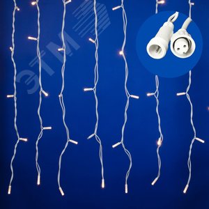 Гирлянда Занавес светодиодный с эффектом мерцания 3х2 м Соединяемый 240 светодиодов теплый белый провод - фото 4