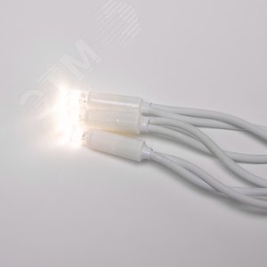 Гирлянда Занавес светодиодный с эффектом мерцания 3х2 м Соединяемый 240 светодиодов теплый белый провод - фото 5