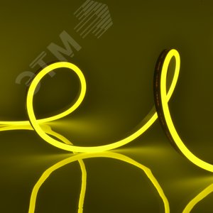 Лента светодиодная гибкая герметичная ULS-N21-2835-120LED/m-8mm-IP67-220V-8W/m-50M-YELLOW. NEON. Бобина 50 м. Желтый свет - фото 2