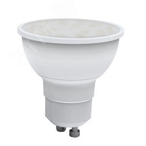 Лампа светодиодная LED-JCDR-10W/NW/GU10/NR Форма JCDR, матовая. Серия Norma. Белый свет (4000K). Картон. ТМ Volpe