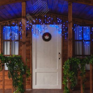 Бахрома светодиодная с эффектом мерцания 3 м соединяемая 200 светодиодов синий свет черный провод ULD-B3010-200/TBK BLUE IP67 - фото 5