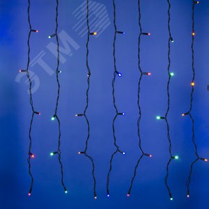 Гирлянда Занавес светодиодный с эффектом мерцания 3х2 м Соединяемый 240 светодиодов разноцветный свет черный провод ULD-C2030-240/TBK MULTI IP67 З TM - фото 2