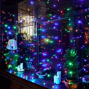 Гирлянда Занавес светодиодный с эффектом мерцания 3х2 м Соединяемый 240 светодиодов разноцветный свет черный провод ULD-C2030-240/TBK MULTI IP67 З TM - фото 5