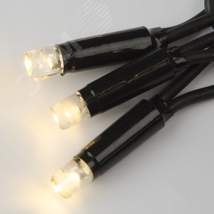 Гирлянда светодиодная с эффектом мерцания 10 м Соединяемая 120 светодиодов Теплый белый свет черный провод ULD-S1000-120/TBK WARM WHITE IP67 TM - фото 3