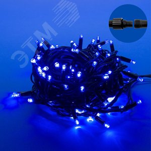 Гирлянда светодиодная с эффектом мерцания 10 м Соединяемая 120 светодиодов Синий свет черный провод ULD-S1000-120/TBK BLUE IP67 - фото 5