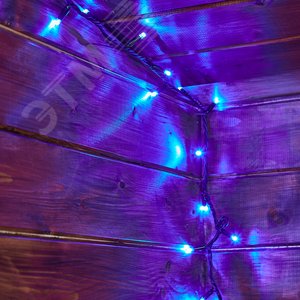 Гирлянда светодиодная с эффектом мерцания 10 м Соединяемая 120 светодиодов Синий свет черный провод ULD-S1000-120/TBK BLUE IP67 - фото 2