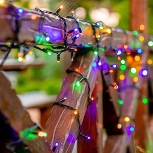 Гирлянда светодиодная с эффектом мерцания 10 м соединяемая 120 светодиодов, разноцветный свет, черный провод ULD-S1000-120/TBK MULTI IP67 - фото 4