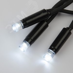 Гирлянда светодиодная с эффектом мерцания 10 м ULD-S1000-120/TBK WHITE IP67 Соединяемая 120 светодиодов Белый свет черный провод - фото 3