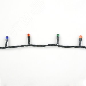 Гирлянда с контроллером 15 м 300 миниламп накаливания разноцветный свет зеленый провод - фото 2