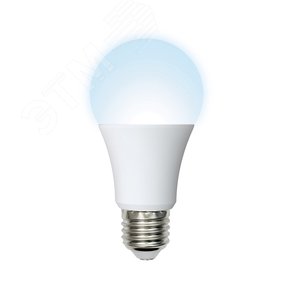 Лампа светодиодная LED-A60-16W/NW/E27/FR/NR Форма A, матовая. Серия Norma. Белый свет (4000K). Картон. ТМ Volpe