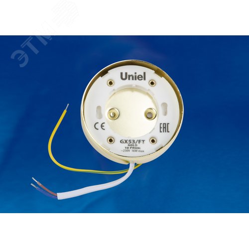 Светильник накладной GX53/FT GOLD 10 PROM, в составе набора из 10 шт. корпус золото, картон TM - фото 2