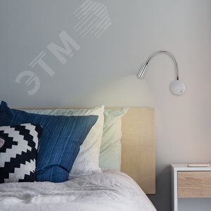 Светильник светодиодный ULT-F21-3W/4000K IP20 SILVER настенный гибкий для интерьерного освещения. 85-265В. Белый свет (4000К). Серебряный - фото 4