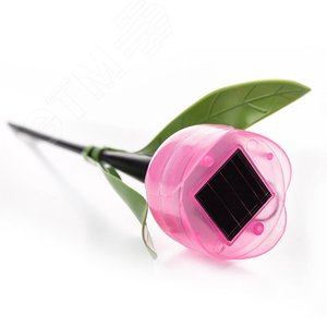 Светильник светодиодный садовый на солнечной батарее СОЛАР USL-C-451/PT305 PINK TULIP - фото 2