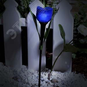 Светильник светодиодный садовый на солнечной батарее СОЛАР USL-C-454/PT305 BLUE TULIP - фото 4