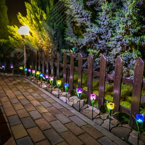 Светильник светодиодный садовый на солнечной батарее СОЛАР USL-C-454/PT305 BLUE TULIP - фото 5