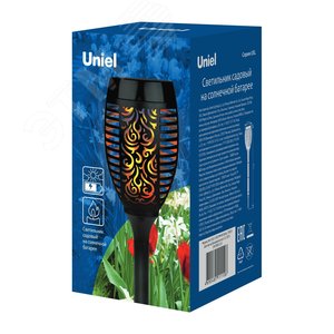 Светильник светодиодный садовый USL-S-183/PM490 SMALL TORCH на солнечной батарее Фонарь IP44 Свет эффект пламени - фото 5