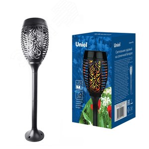 Светильник садовый USL-S-182/PM720 TORCH на солнечной батарее Факел. Свечение ''эффект пламени''. 1хАА Ni-Mh аккумулятор в/к. IP44 - фото 3